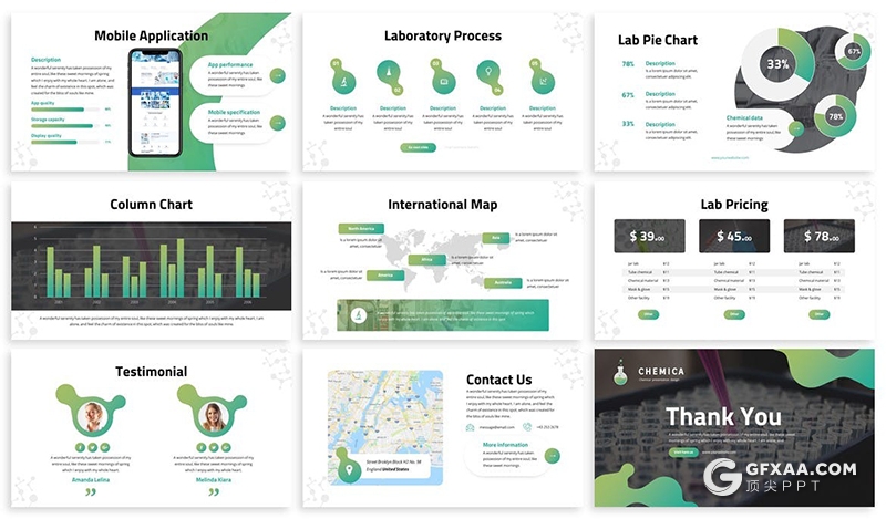 30页创意图形设计医疗科学研究学术论文keynote模板3种配色2种尺寸 - 顶尖PPT