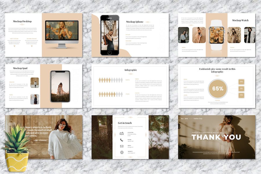 时尚风格品牌展示推介Keynote模板 - 顶尖PPT