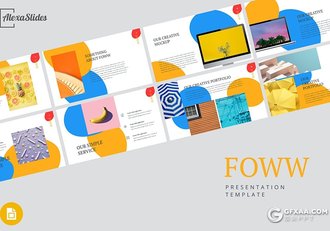 30页创意圆形版式设计简约时尚流行风格Google slides模板 - 顶尖PPT