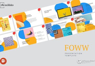 30页创意圆形版式设计简约时尚流行风格PPT模板 - 顶尖PPT