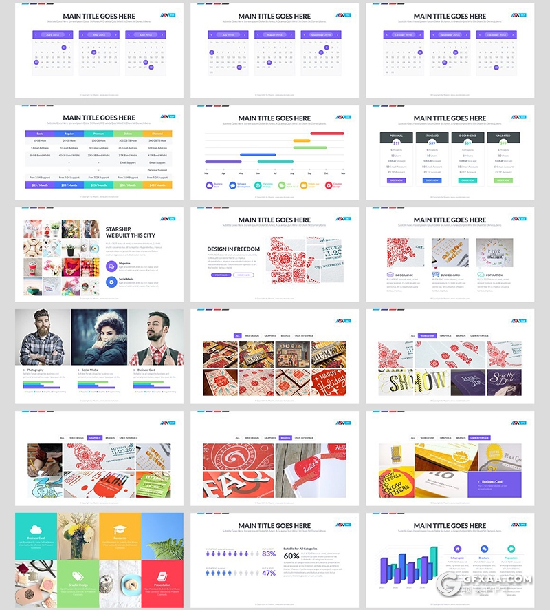 112彩色国外高端商务工作计划项目数据分析商业风格PPT模板 - 顶尖PPT