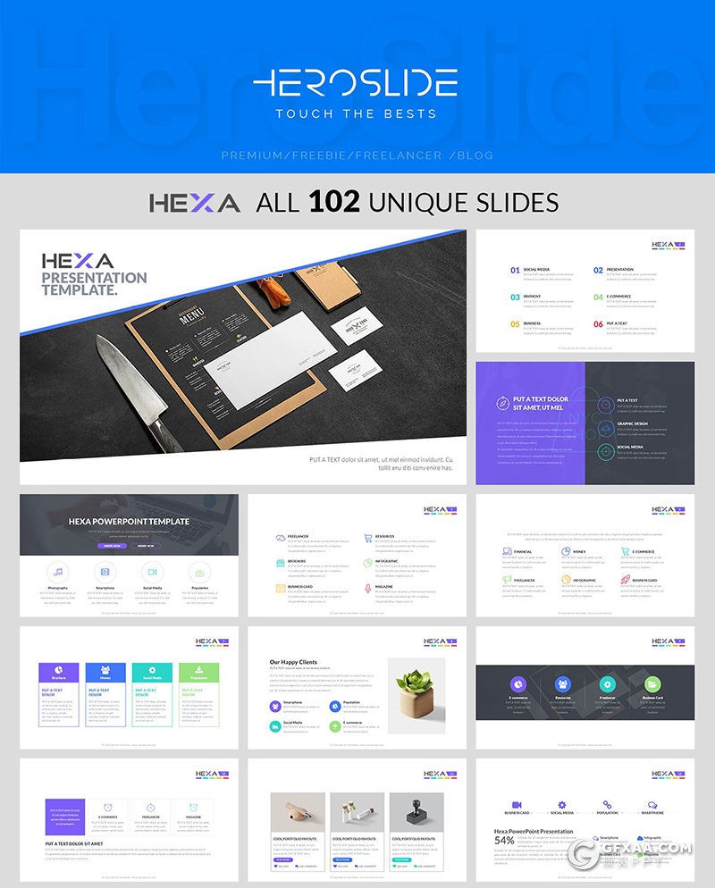102页创意商务国外顶级ppt模板工作计划总结商业布局计划书PPT模板 - 顶尖PPT