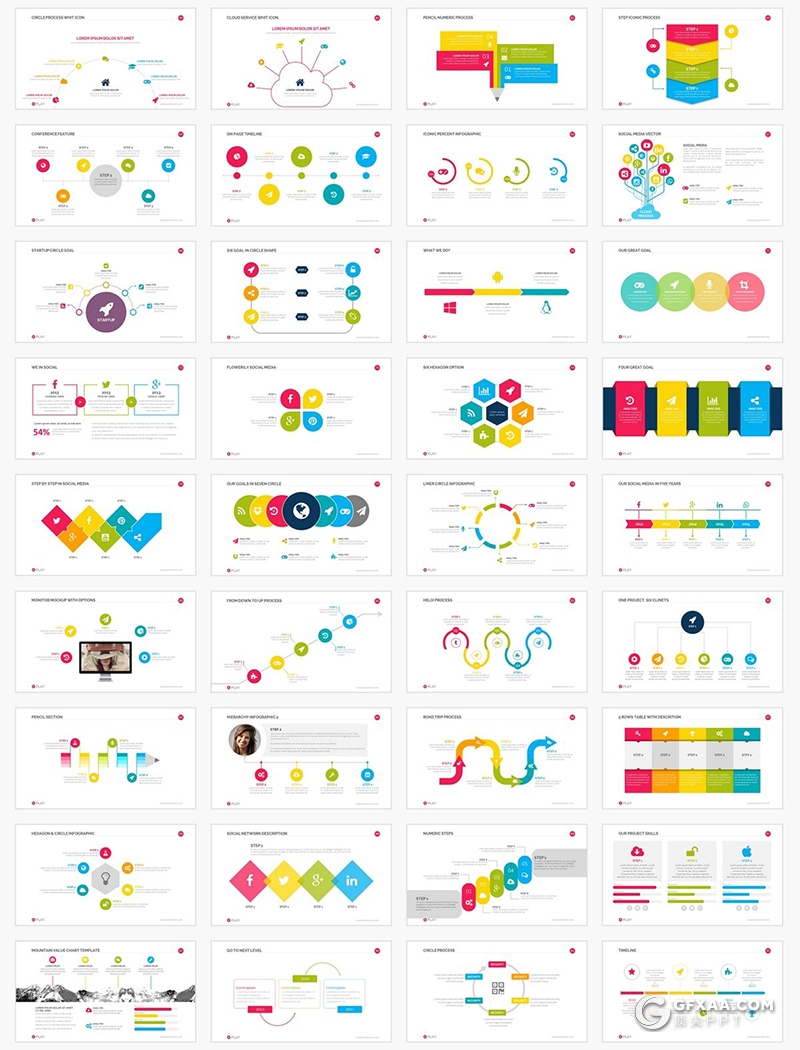 347页创意商务欧美ppt模板企业介绍作品展示工作汇报总结通用PPT国外模板 - 顶尖PPT