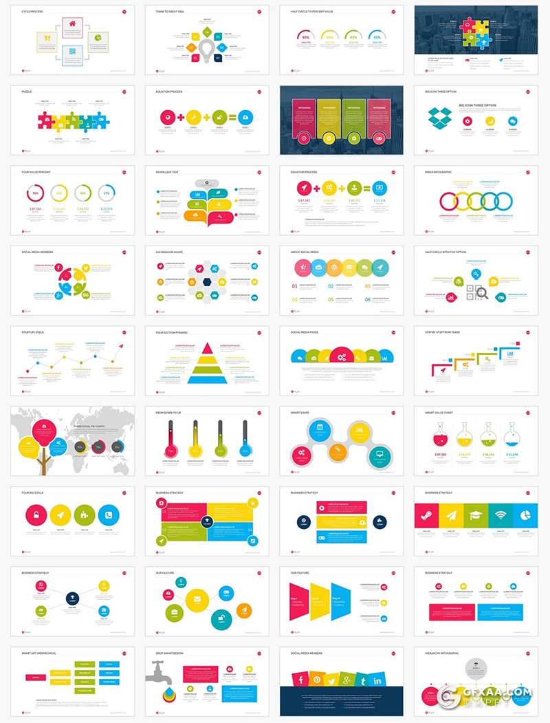 347页创意商务欧美ppt模板企业介绍作品展示工作汇报总结通用PPT国外模板 - 顶尖PPT