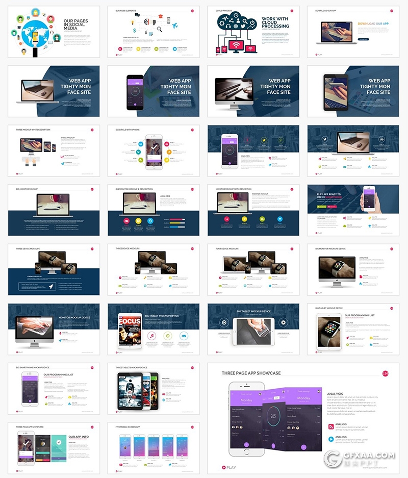 347页创意商务欧美ppt模板企业介绍作品展示工作汇报总结通用PPT国外模板 - 顶尖PPT