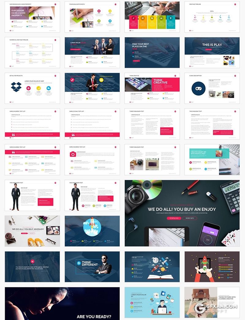 347页创意商务欧美ppt模板企业介绍作品展示工作汇报总结通用PPT国外模板 - 顶尖PPT