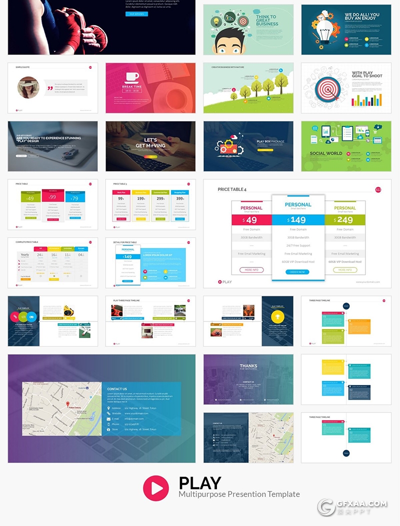 347页创意商务欧美ppt模板企业介绍作品展示工作汇报总结通用PPT国外模板 - 顶尖PPT