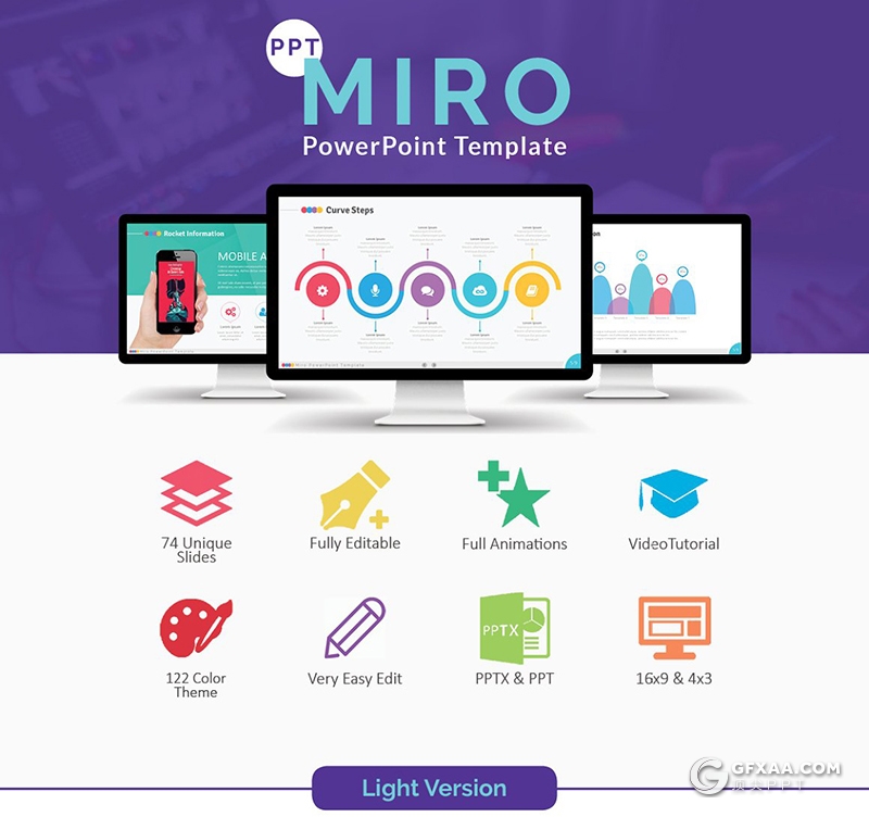 74页创意彩色风格ppt模板企业项目报告工作工作创意图形ppt模板 - 顶尖PPT