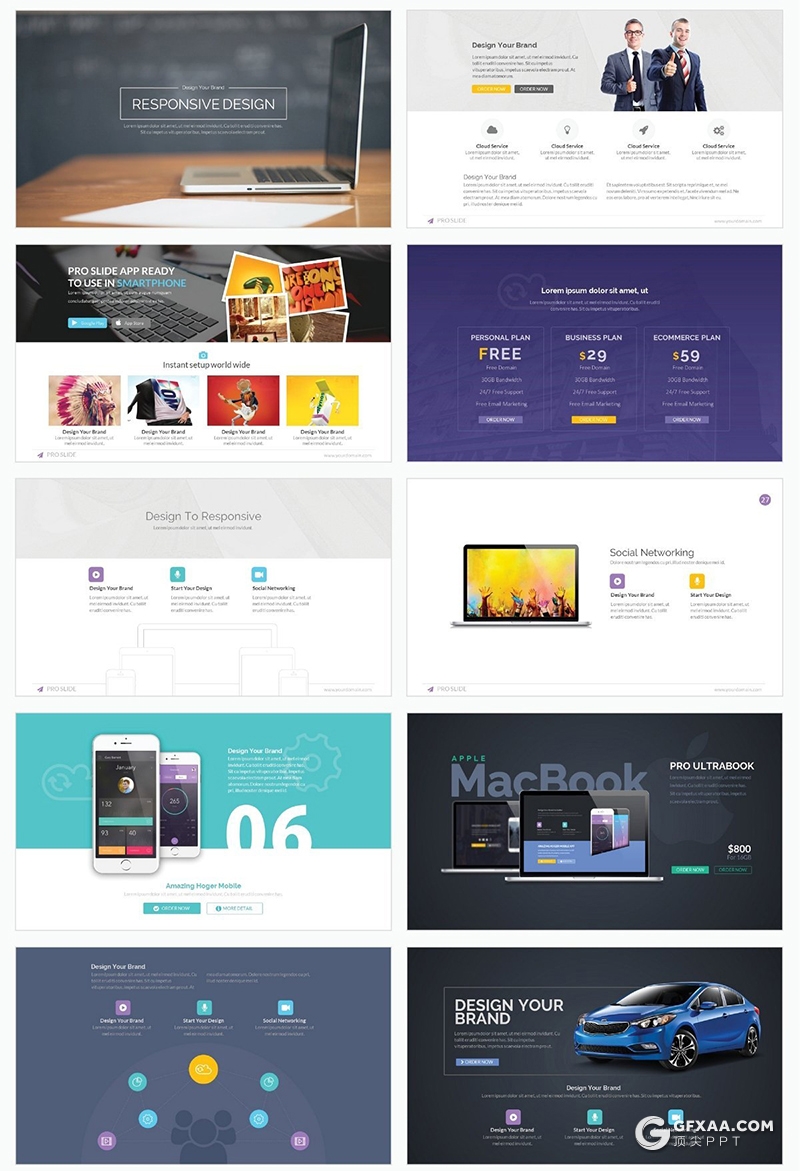 95页创意彩色app产品展示项目介绍宣传工作计划总结多用途ppt模板 - 顶尖PPT