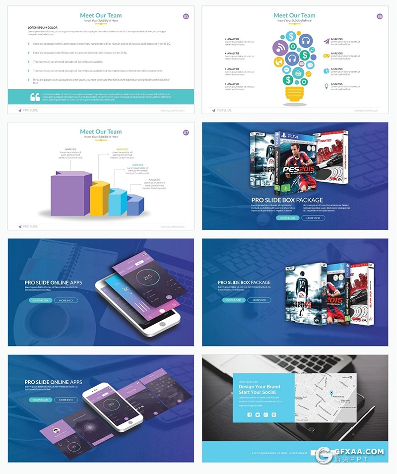 95页创意彩色app产品展示项目介绍宣传工作计划总结多用途ppt模板 - 顶尖PPT