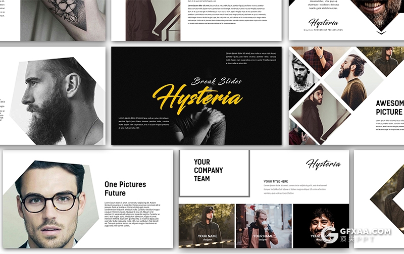 7套国外黑白色系简约风格keynote模板合集 - 顶尖PPT