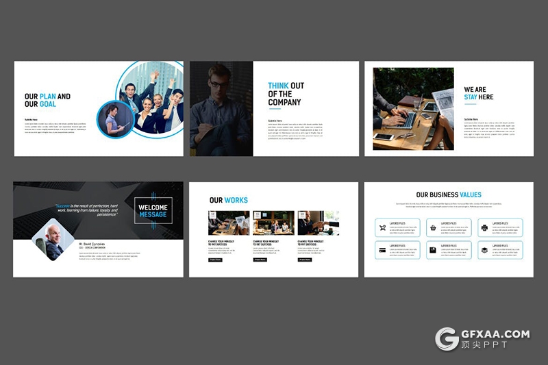 112页蓝色国际商务keynote模板企业团队公司宣传介绍keynote模板 - 顶尖PPT
