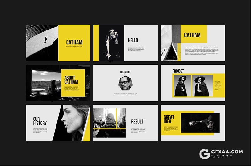 40页扁平化时尚流行杂志风格Google slides模板 - 顶尖PPT