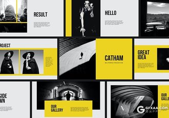 40页扁平化时尚流行杂志风格PPT模板 - 顶尖PPT