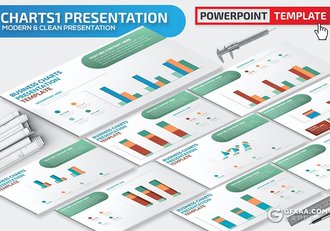 35页创意彩色数据条形图柱状图形PPT模板 - 顶尖PPT