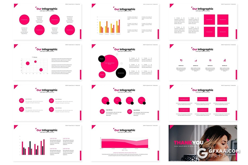 30页国外时尚街拍流行杂志风格PPT模板5种主题配色 - 顶尖PPT