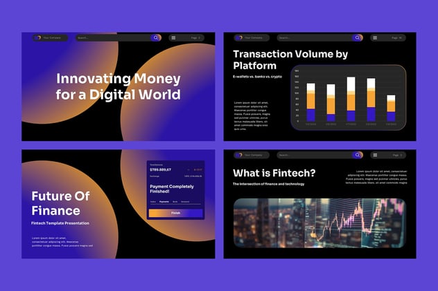 数字金融科技融资方案PPT模板 - 顶尖PPT