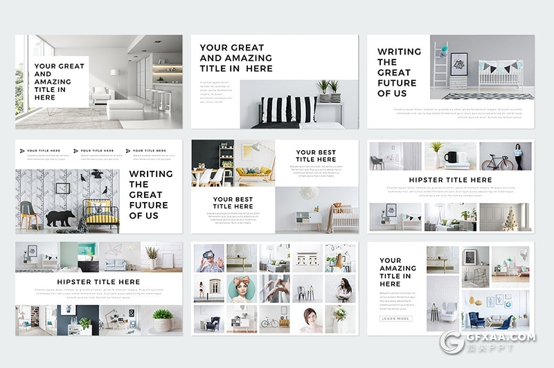 230页国外简约时尚模特写真服装展示keynote模板国外简约好看的keynote模板 - 顶尖PPT