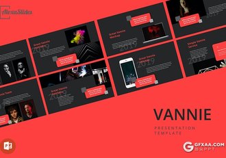 30页黑红色搭配设计简约风格keynote模板 - 顶尖PPT