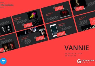30页黑红色搭配设计简约风格keynote模板 - 顶尖PPT