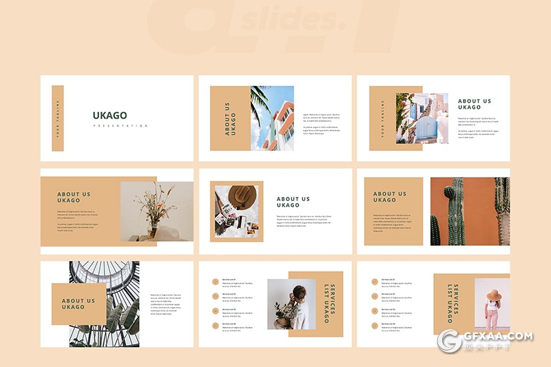 30页国外简约风格团队介绍文艺小清新PPT板 - 顶尖PPT