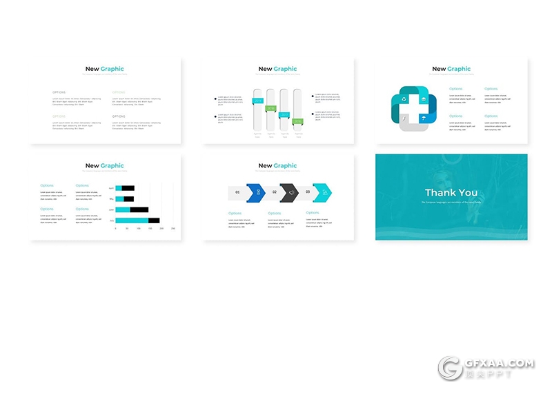 30页欧美简约风格项目展示工作报告通用Google slides模板5种主题配色 - 顶尖PPT