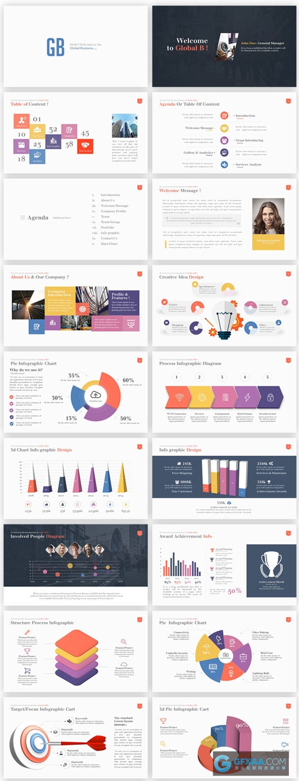 全球商业幻灯片演示 - 顶尖PPT