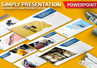 37页创意几何图形图片占位符设计产品介绍展示PPT模板 - 顶尖PPT