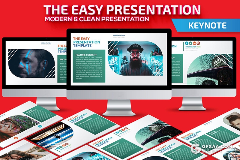 35页创意图形设计团队人员介绍多用途keynote模板 - 顶尖PPT