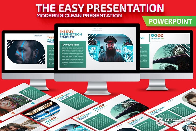 35页创意图形设计团队人员介绍多用途PPT模板 - 顶尖PPT