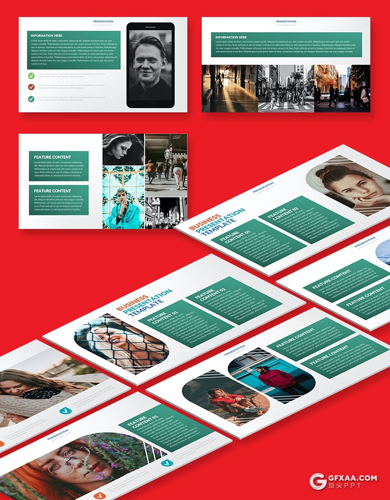 35页创意图形设计团队人员介绍多用途PPT模板 - 顶尖PPT