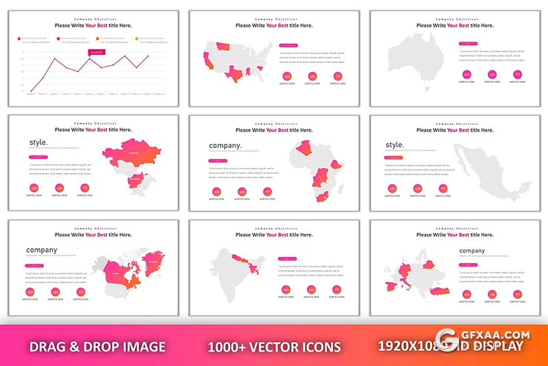 94页粉红色创意版式设计国外时尚流行商务通用PPT模板 - 顶尖PPT