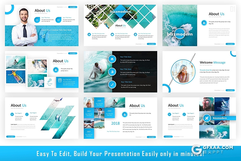 67页蓝色商务团队企业介绍项目规划产业布局介绍ppt模板 - 顶尖PPT