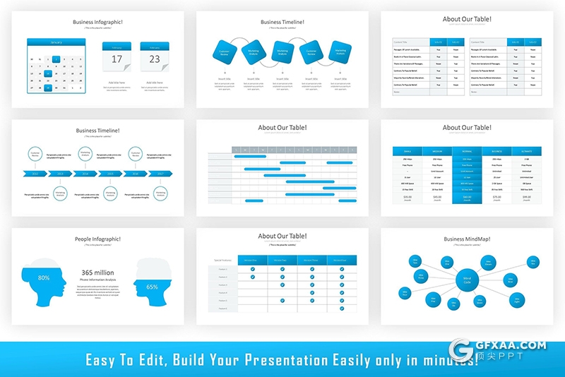 67页蓝色商务团队企业介绍项目规划产业布局介绍ppt模板 - 顶尖PPT