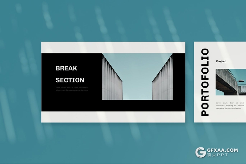 35页简约时尚风格大图片大标题设计ppt模板 - 顶尖PPT