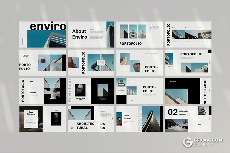 35页简约时尚风格大图片大标题设计ppt模板 - 顶尖PPT