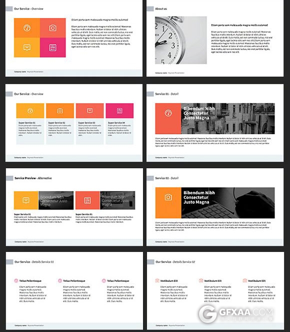 20页极简彩色风格Keynote通用模板 - 顶尖PPT