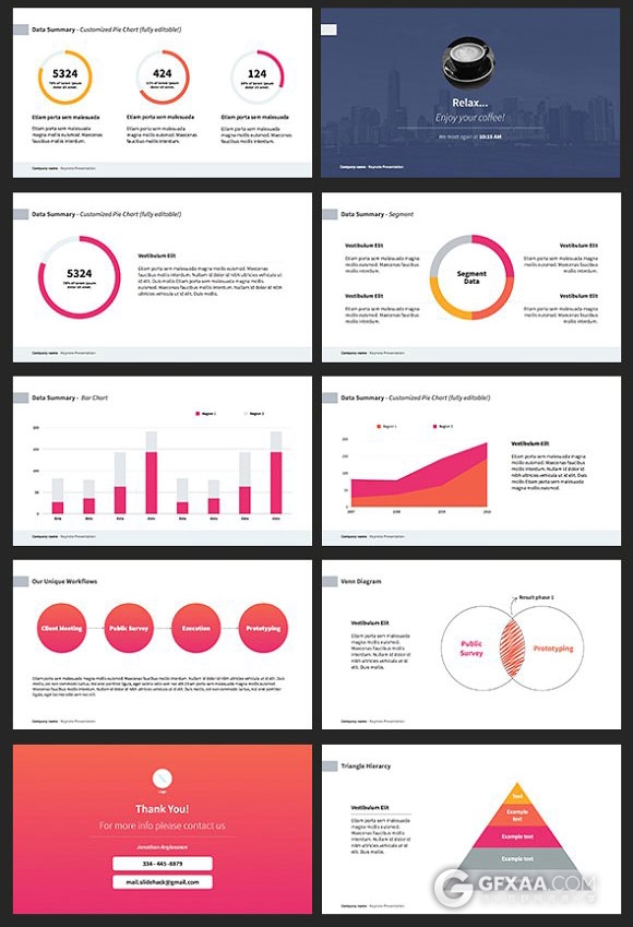 20页极简彩色风格Keynote通用模板 - 顶尖PPT