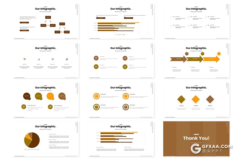 30页巧克力糕点咖啡巧克力食品推广促销PPT模板5种主题配色 - 顶尖PPT