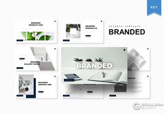 30页小清新文艺风格品牌宣传策划keynote模板5种配色 - 顶尖PPT