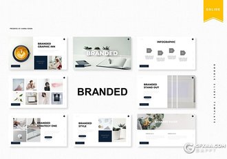 30页小清新文艺风格品牌宣传策划Google slides模板5种配色 - 顶尖PPT