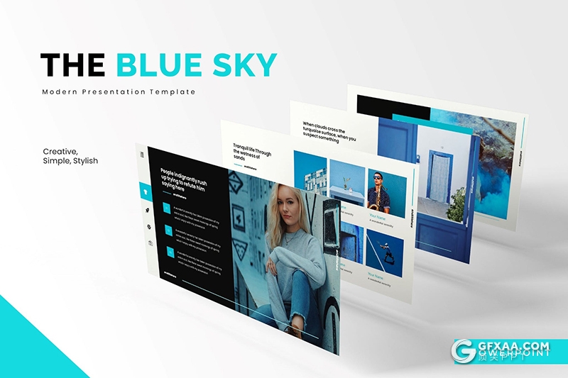 30页蓝色简约时尚风格工作汇报项目分析PPT模板 - 顶尖PPT