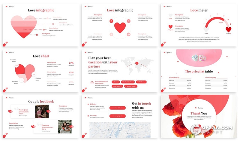 30页情人节婚礼活动策划浪漫主题PPT模板 - 顶尖PPT