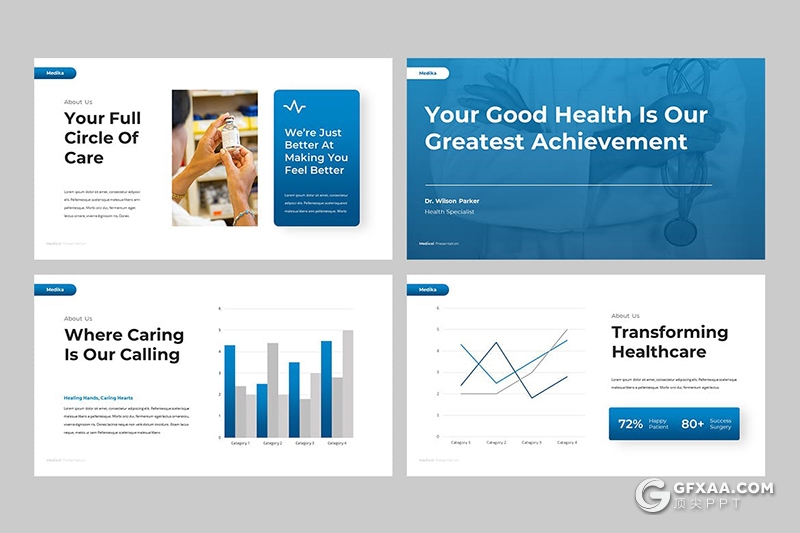 30页蓝色医学医疗研究医学项目报告主题PPT模板 - 顶尖PPT