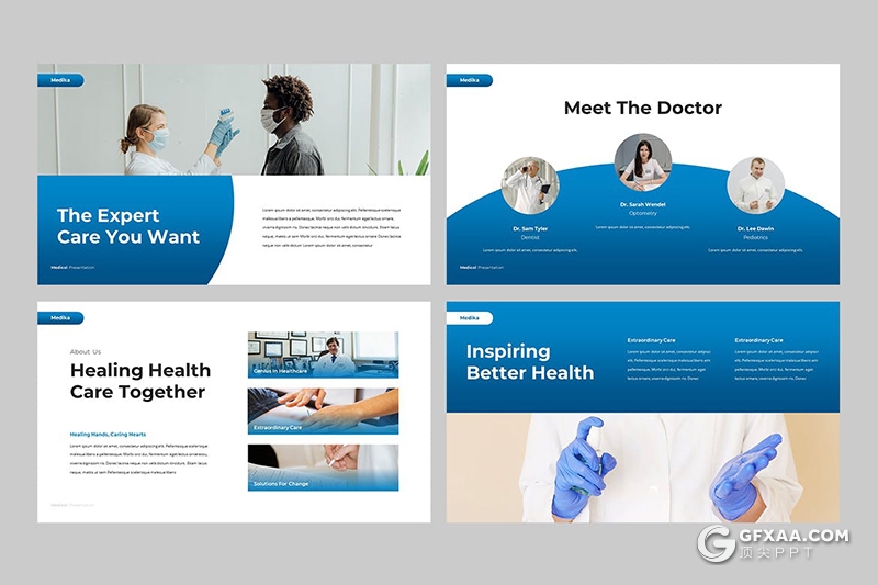 30页蓝色医学医疗研究医学项目报告主题PPT模板 - 顶尖PPT