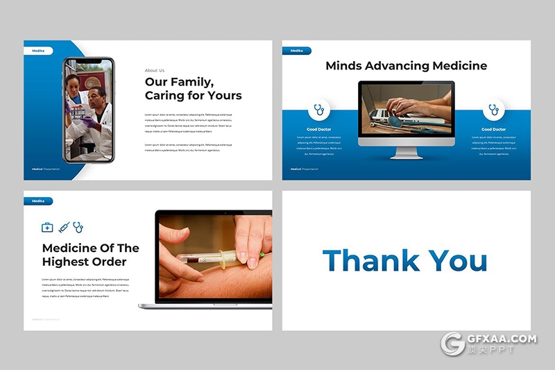 30页蓝色医学医疗研究医学项目报告主题PPT模板 - 顶尖PPT