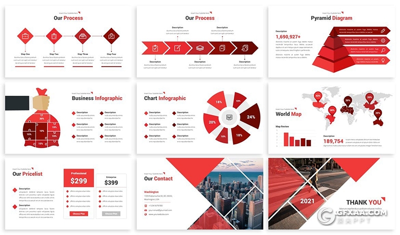 30页创意多边形版式设计企业简介项目合作通用keynote模板 - 顶尖PPT