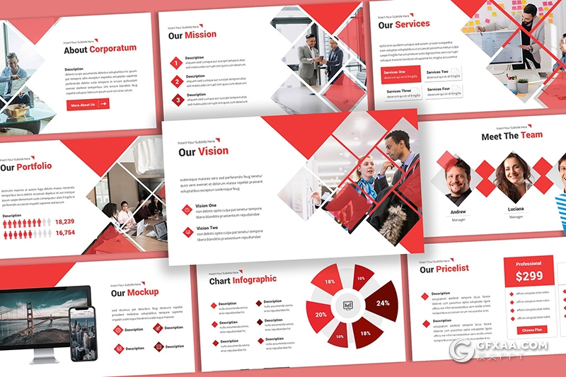 30页创意多边形版式设计企业简介项目合作通用keynote模板 - 顶尖PPT