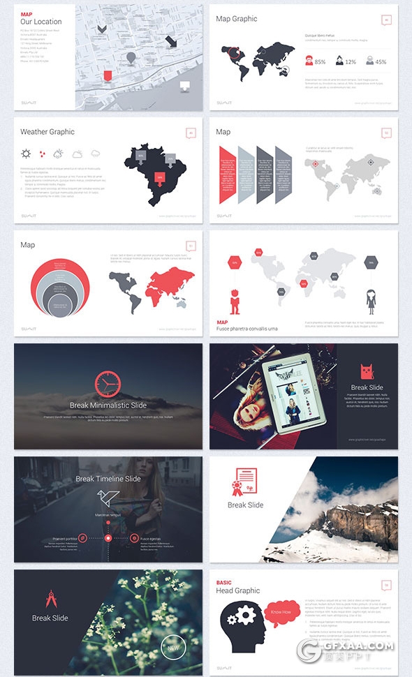 100页欧美高端商务风格ppt模板 - 顶尖PPT