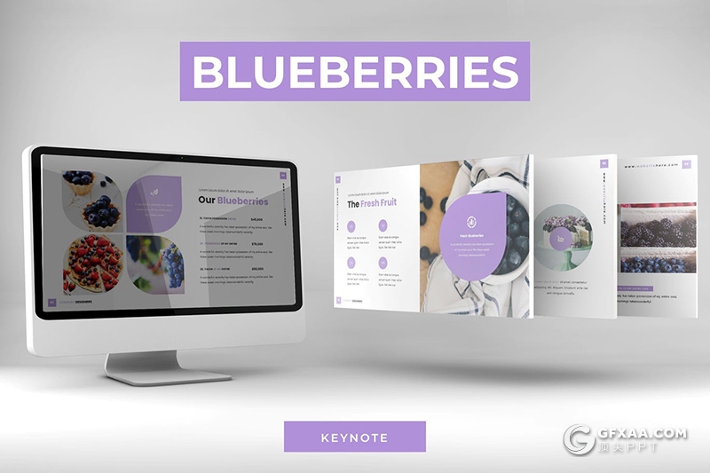 30页国外简约风格水果主题市场数据分析keynote模板 - 顶尖PPT